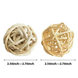 Small Pet Chew Toy Set — Apple Branch & Grass for Dental Health