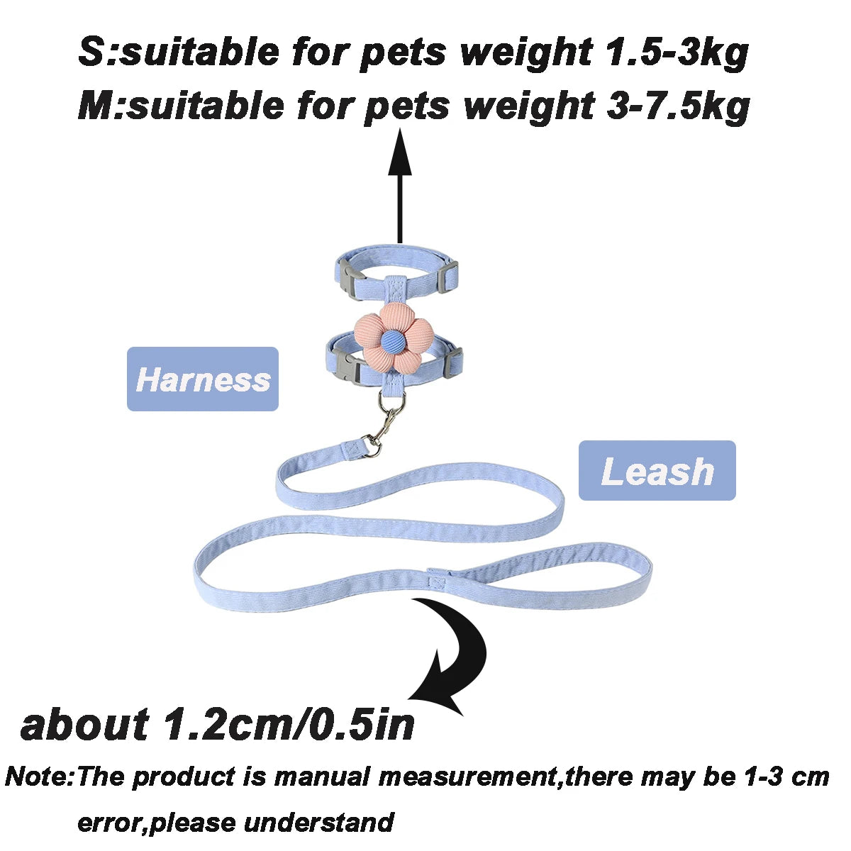 Step-In Harness & Leash Set for Cats & Dogs