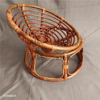 Elevated Round Rattan Cat Bed Chair with Photo Prop Design