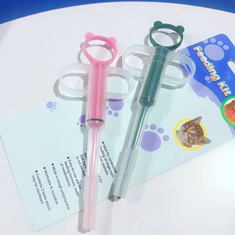 Pet Pill Dispenser — Syringe-Style Tablet Feeder for Cats & Dogs