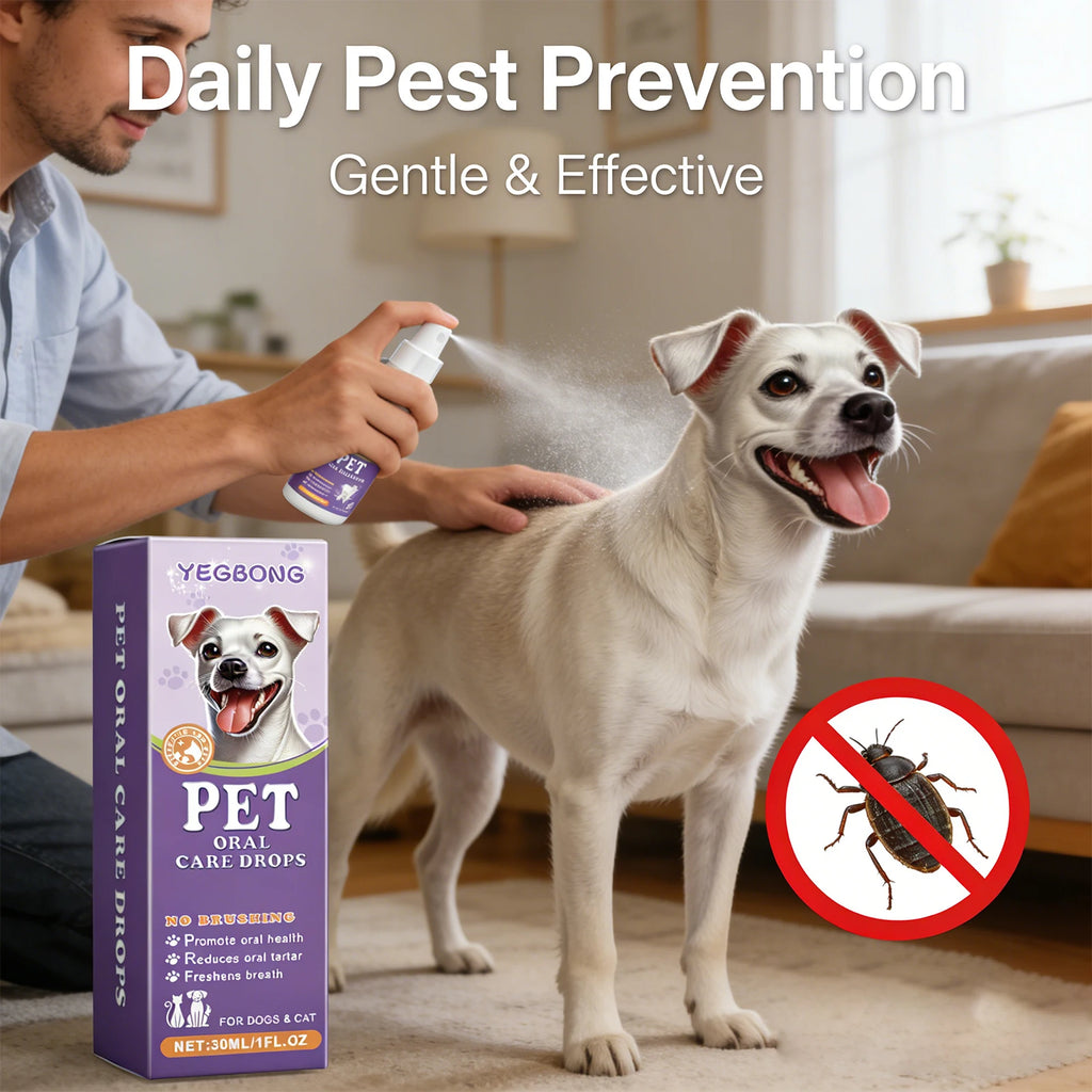 Natural Flea & Tick Repellent Spray for Dogs & Cats — Non-Irritating