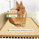 Natural Fiber Chew Mat — Anti-Slip Cage Bedding for Rabbits & Small Pets