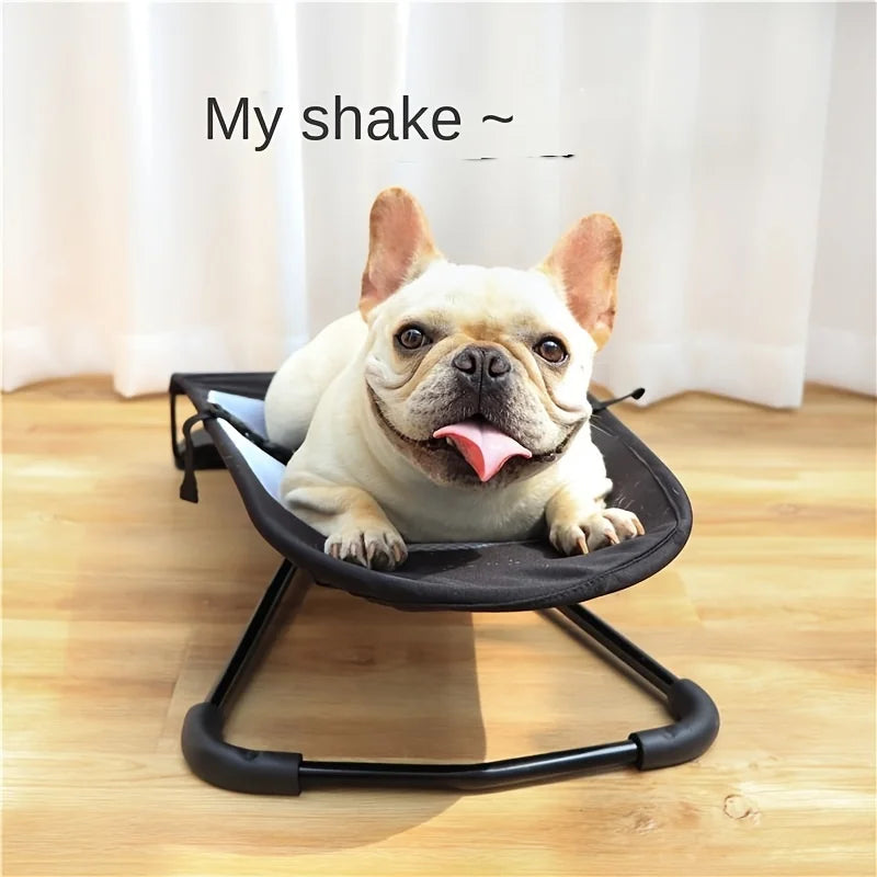 Elevated Folding Pet Rocking Chair for Sunbathing, Under 30lbs