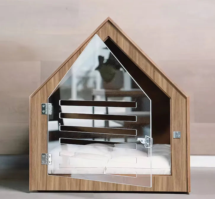 Eco-Friendly Wooden Cat House for Winter Warmth