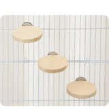 Wooden Cage Platform Set — Climbing Perch for Chinchillas & Small Pets