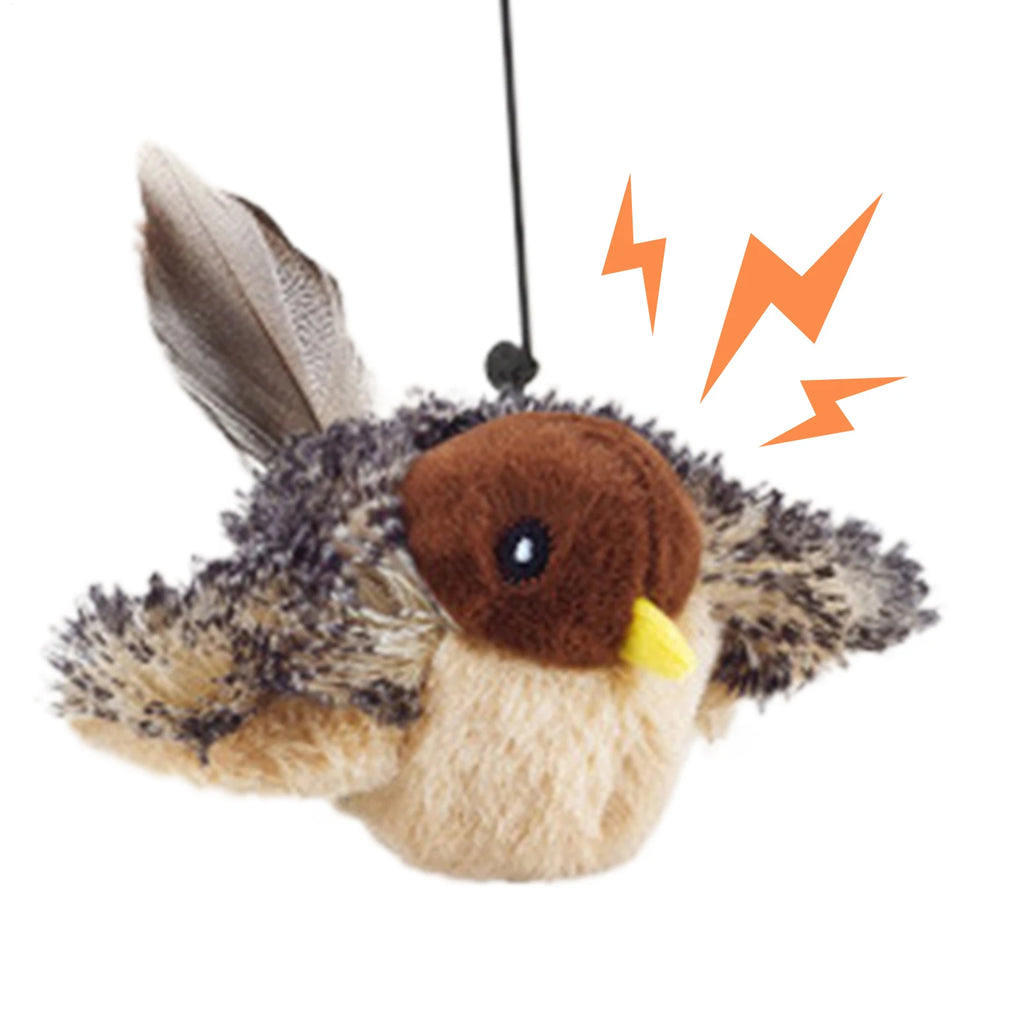 Touch-Activated Flapping Bird Cat Toy — Catnip Sandpiper Interactive Toy