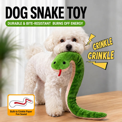Crinkle Snake Kick Toy (Dual-Use Pet Toy)