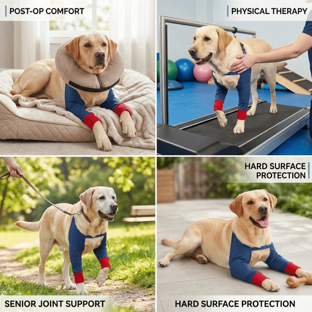 Dog Elbow Brace (Adjustable, Breathable, Injury Prevention)