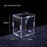 Acrylic Reptile Breeding Box — Magnetic Anti-Escape Feeding Cage