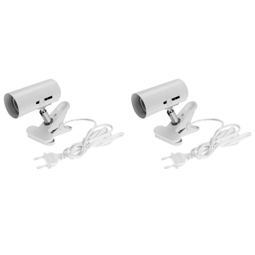 360° Rotating E27 Lamp Holder — Clip-On Reptile Heat & UV Fixture
