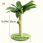 Coconut Tree Cat Scratching Post — Sisal Surface with Hanging Ball Toy