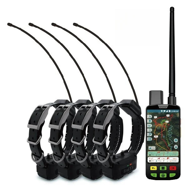 Multi-Dog GPS Tracker & Remote Training Device with Handheld Unit for Working Dogs