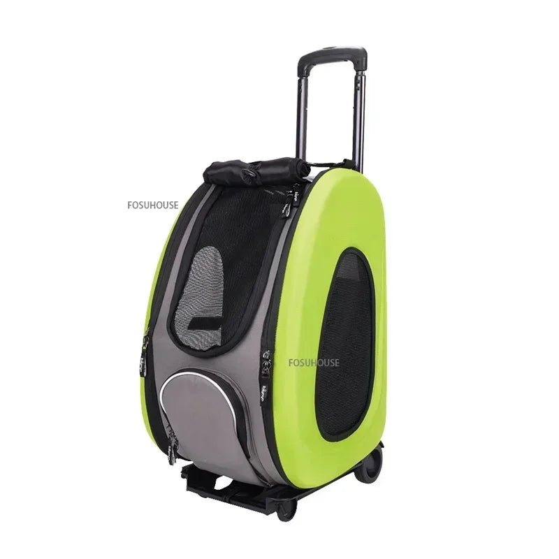 Large-Capacity Foldable Pet Carrier Trolley for Dogs & Cats — Lightweight Portable Outdoor Shopping & Travel