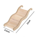Wooden Wave Staircase — Eco-Friendly Climbing Ramp for Hamsters