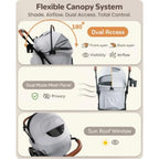 Shock-Absorbing Pet Stroller with Detachable Carrier for Small & Medium Dogs & Cats — Suspension Cart