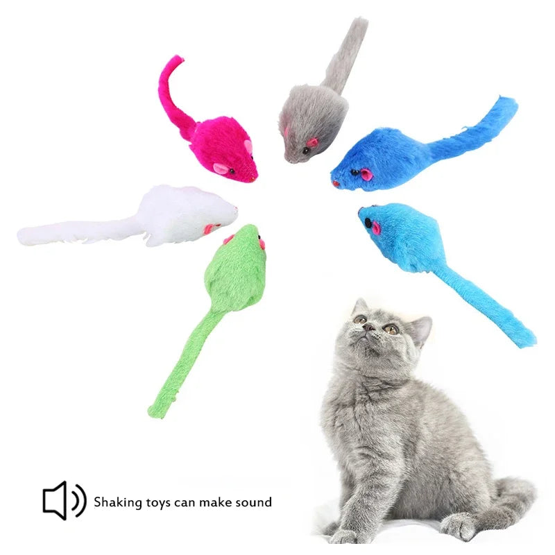 Plush Mini Mouse Cat Toys for Indoor Cats — Fun Playing Toys & Christmas Gift for Cats