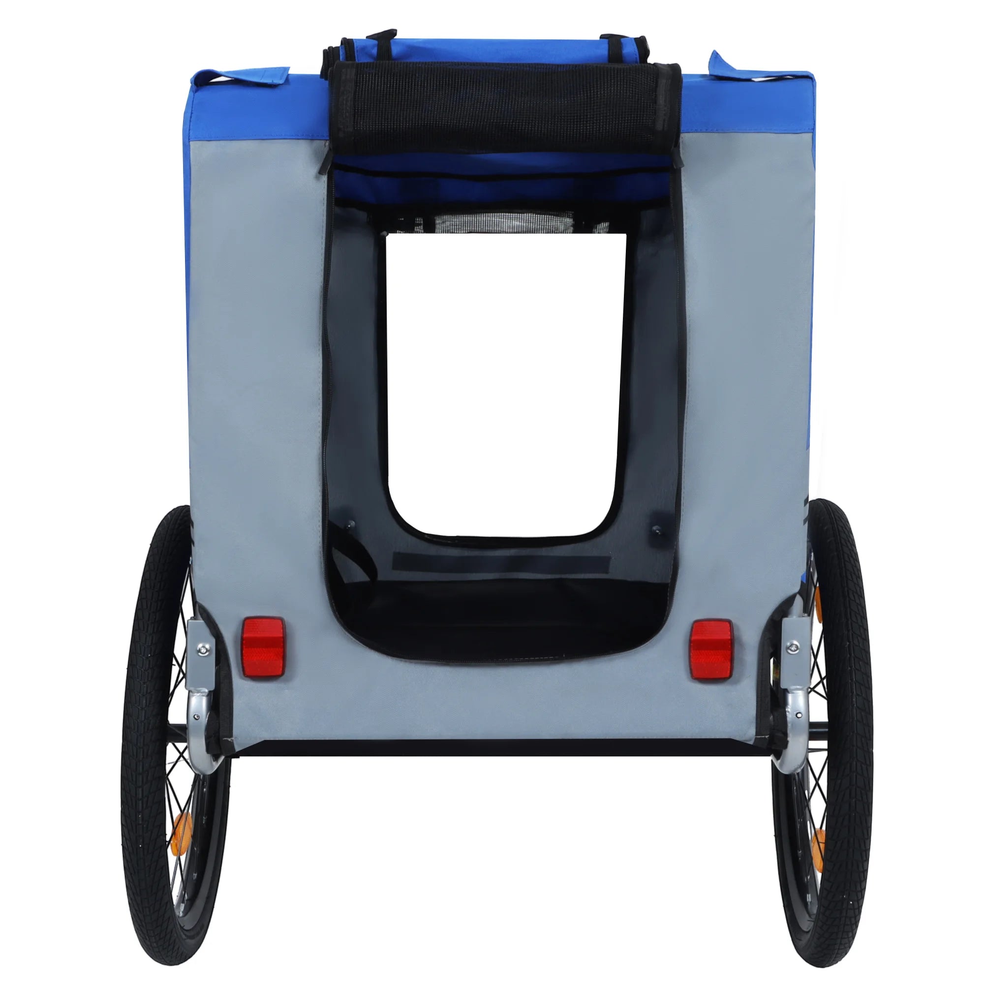 2-in-1 All-Terrain Pet Bike Trailer & Push Cart — Durable Steel Frame, 66 lb Capacity for Dogs & Cats