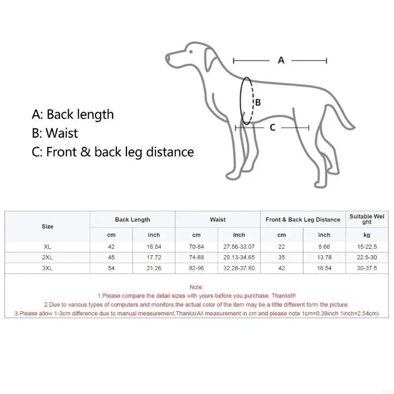 Senior Dog Lift Sling Harness (Leg Support, Adjustable, Long Trips)