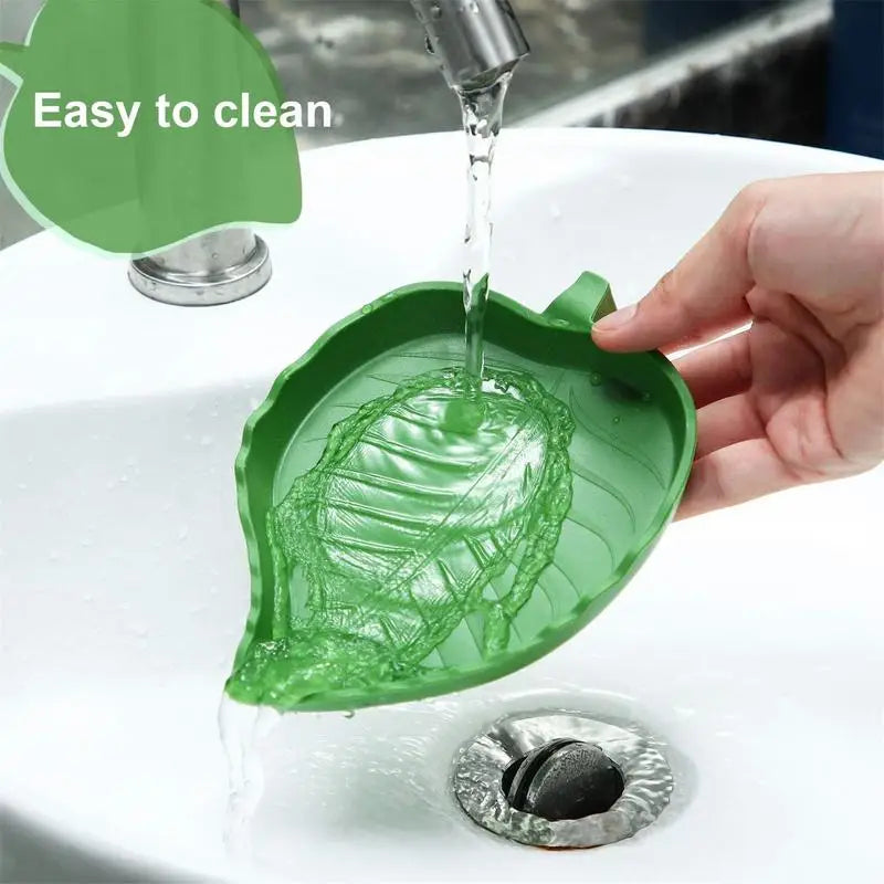 Leaf-Shaped Reptile Food & Water Bowl — Decorative Terrarium Dish