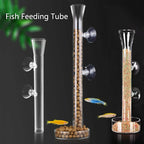 Glass Aquarium Shrimp Feeder Bowl & Tube (Transparent, Food Dish)