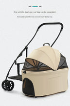 Foldable Detachable Lightweight Portable Pet Stroller Carrier for Small & Medium Dogs & Cats
