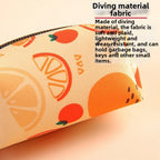Fruit Pattern Poop Bag Holder (Waterproof, Buckle, Zipper Closure)