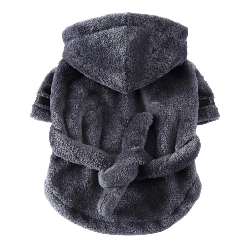 Hooded Dog Bathrobe Pajama — Quick-Drying, Adjustable, S–XL