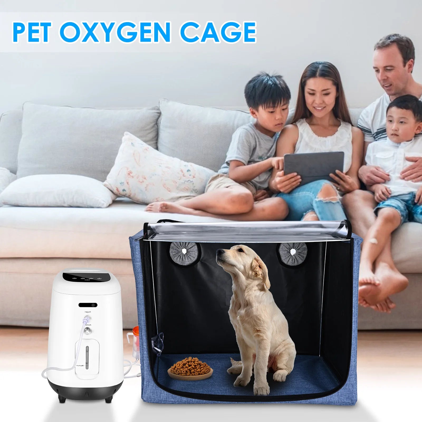 100L Pet Oxygen Cage & Atomization Tent