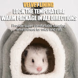 Hanging Cage House Bed — Warm Linen Nest for Guinea Pigs & Hamsters