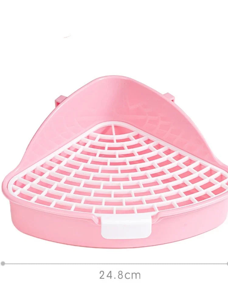 Rabbit Corner Litter Box — Compact Potty Trainer for Small Pets