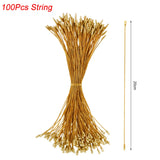 Round Christmas Ornament Caps & Hanger Strings (50-200 Pack)