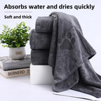 Thickened Cotton Pet Bath Towel — Quick-Drying, No Shed, Large Sizes