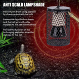 Reptile Heat Lamp Guard — Anti-Scalding Ceramic Lampshade Set, 220V