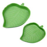 Leaf-Shaped Reptile Food & Water Bowl — Decorative Terrarium Dish