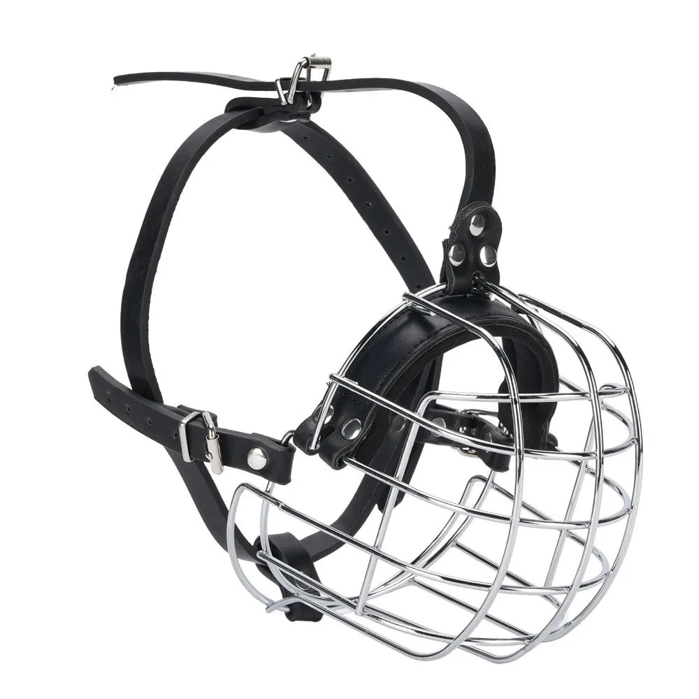 Metal Basket Dog Muzzle (Vet Visits, Anti-Scavenge, Easy Clean)