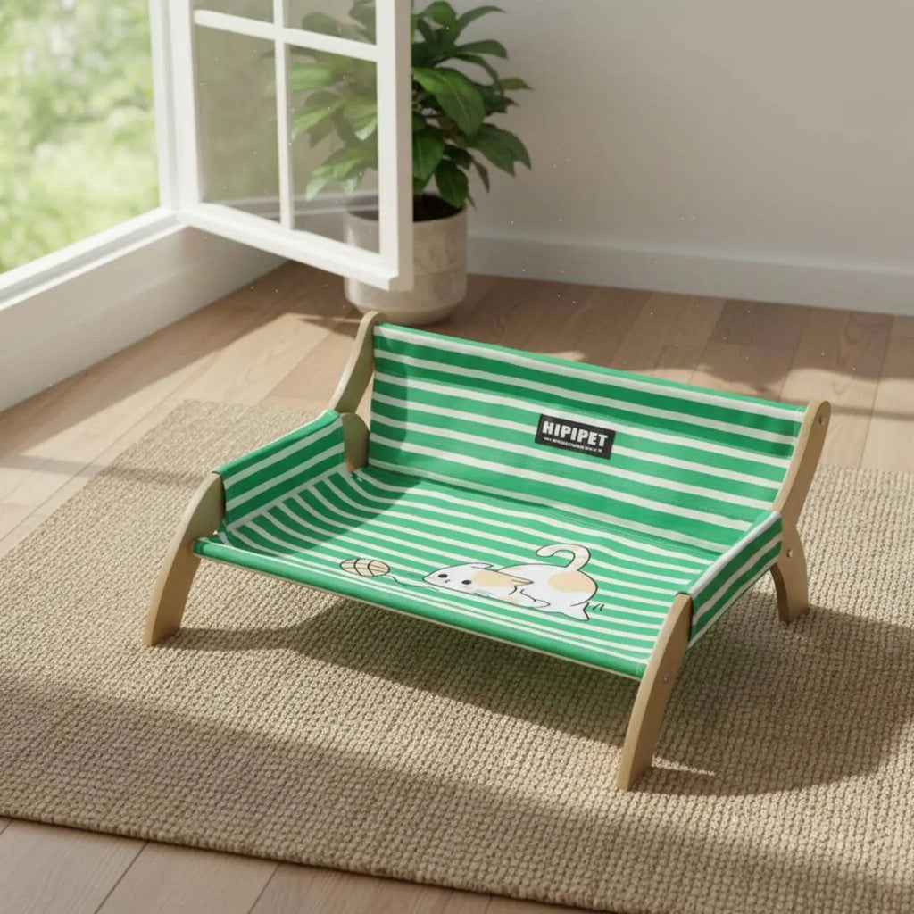 Elevated Wooden Pet Cot, Breathable & Moisture-Resistant