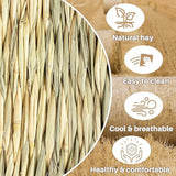 Natural Straw Chew Mat — Woven Hay Bedding for Small Pets