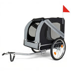 2-in-1 All-Terrain Pet Bike Trailer & Push Cart — Durable Steel Frame, 66 lb Capacity for Dogs & Cats