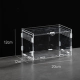 Clear Acrylic Reptile Breeding Box — Ventilated Habitat, Multiple Sizes