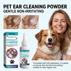 Pet Ear Cleaning Powder — Mild Formula for Painless Hair Plucking & Itch Relief