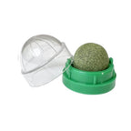 Catnip & Cat Grass Wall-Mount Lick Ball Toy — Stick-On Scratcher & Digestive Treat