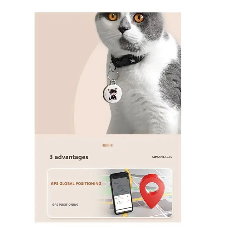 A84E Bluetooth Smart Wearable GPS Pet Tracker Collar - Waterproof Real-Time Anti-Loss