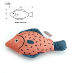 Catnip & Silvervine Fish Kicker Toy — Chew-Resistant with Wand Attachment