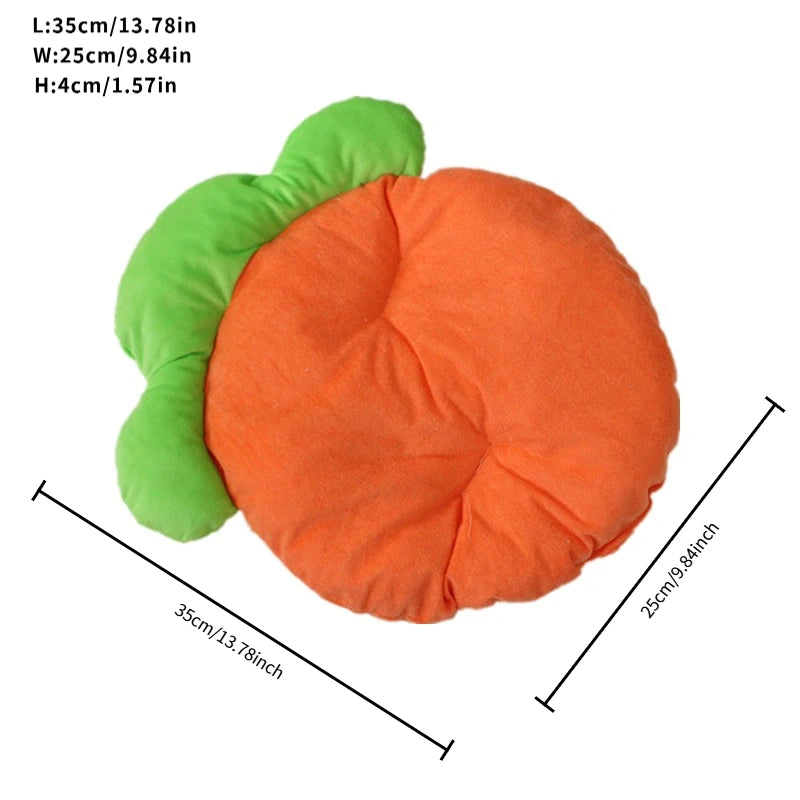 Carrot-Shaped Pet Bed — Thickened Cozy Mat for Rabbits & Guinea Pigs