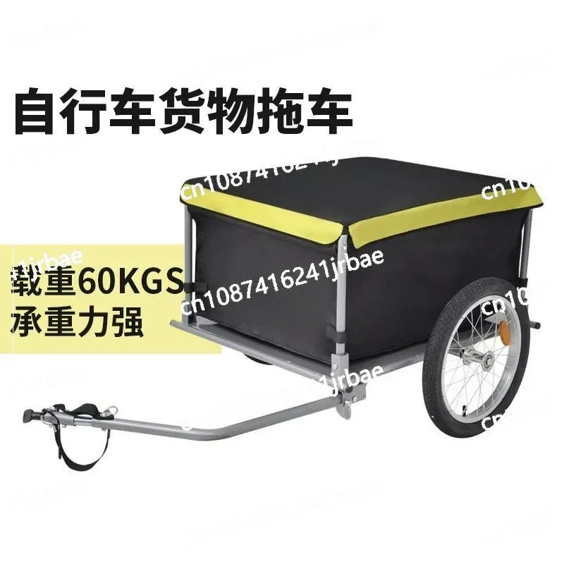 Foldable Bicycle Rear Pet Trailer — Pull-Behind Cycling Carrier for Pets & Outdoor Baggage