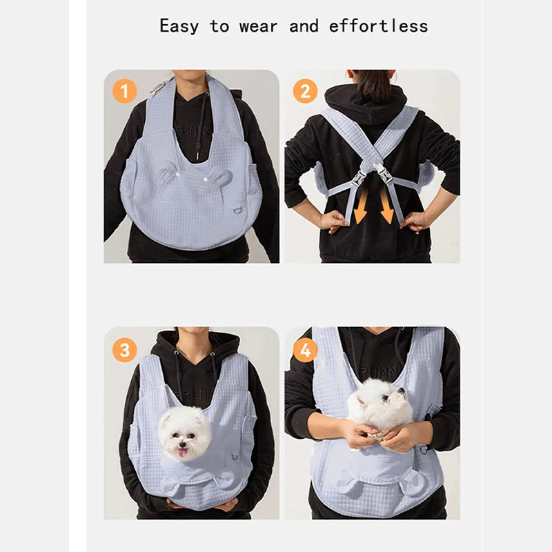 Portable Pet Chest Backpack (Outdoor, Travel, Cats & Dogs)