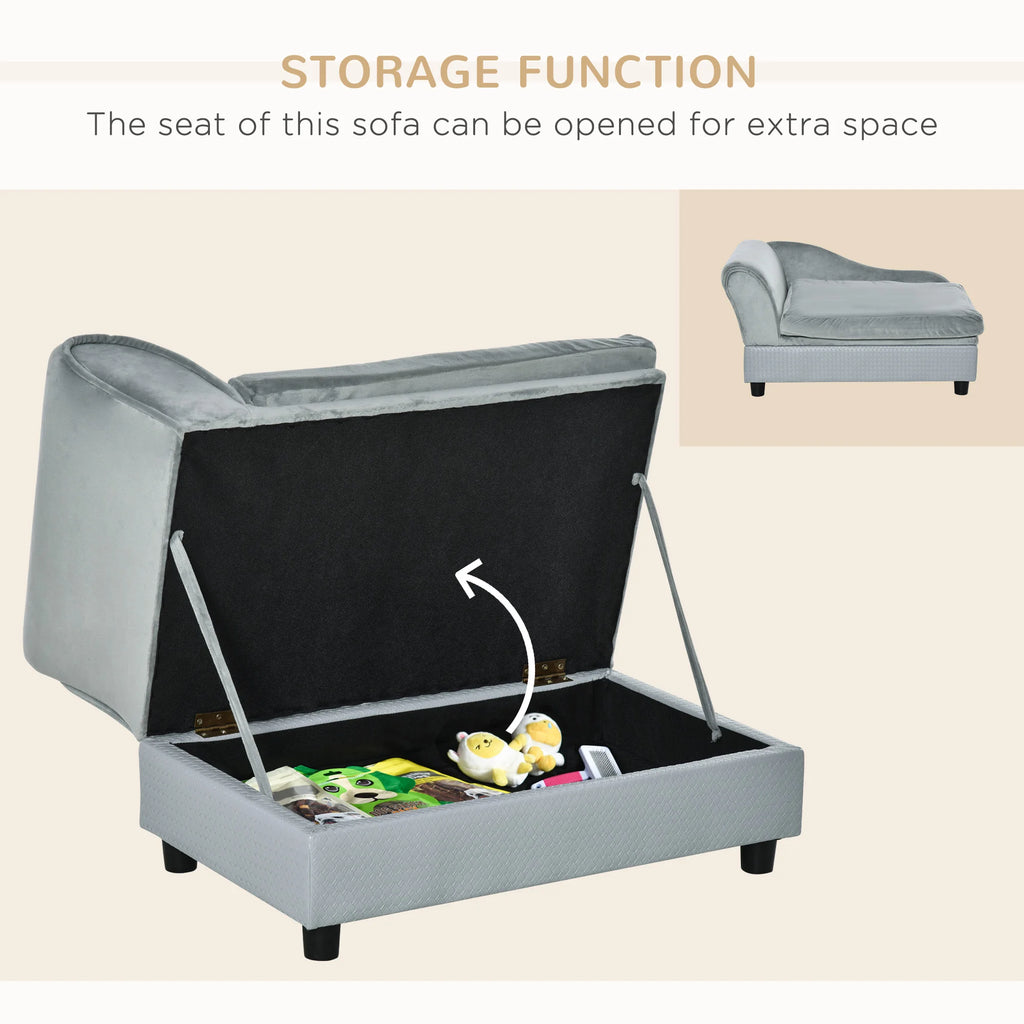 Luxury Dog Sofa Bed with Hidden Storage