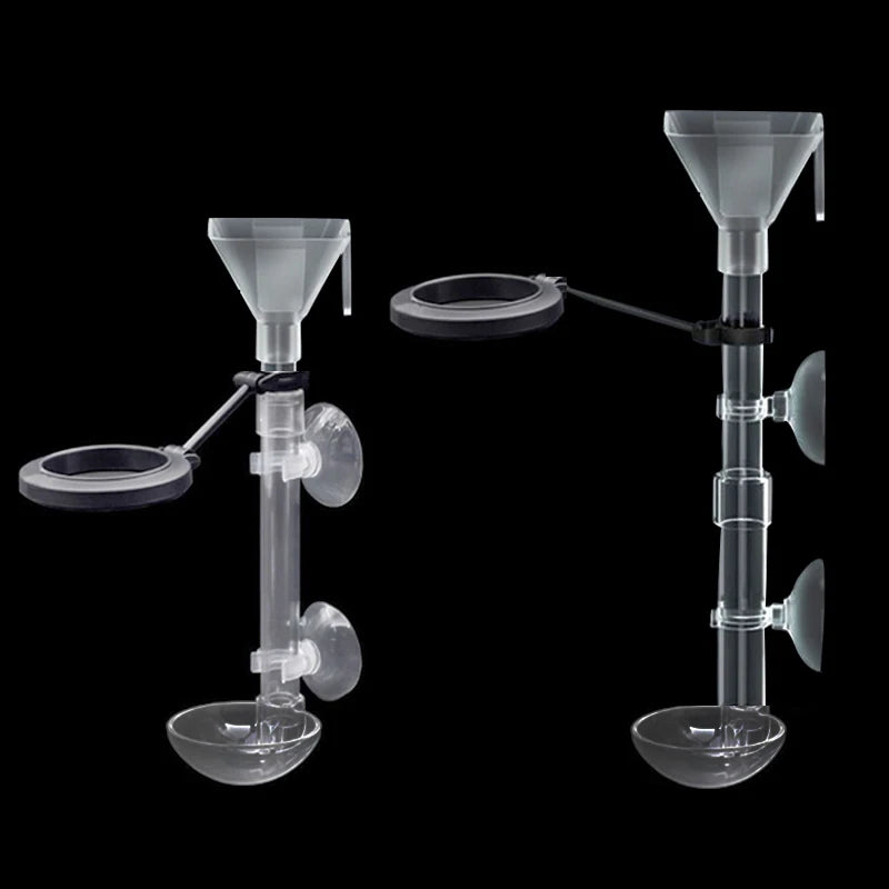 Acrylic Telescopic Aquarium Fish Feeder Tube (Transparent)