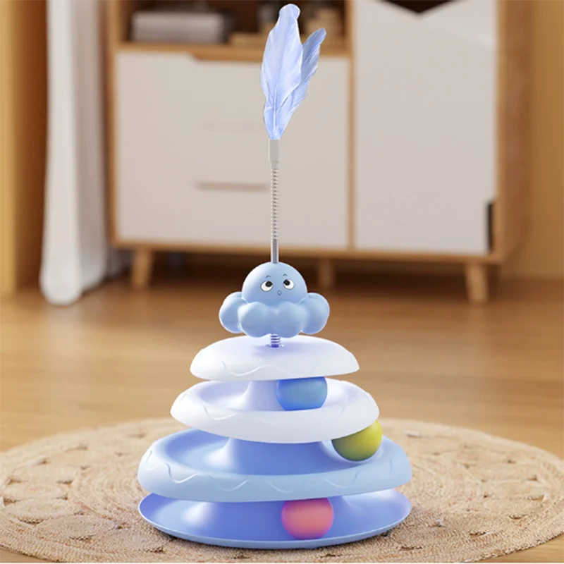 3-Layer Spinning Turntable Cat Toy