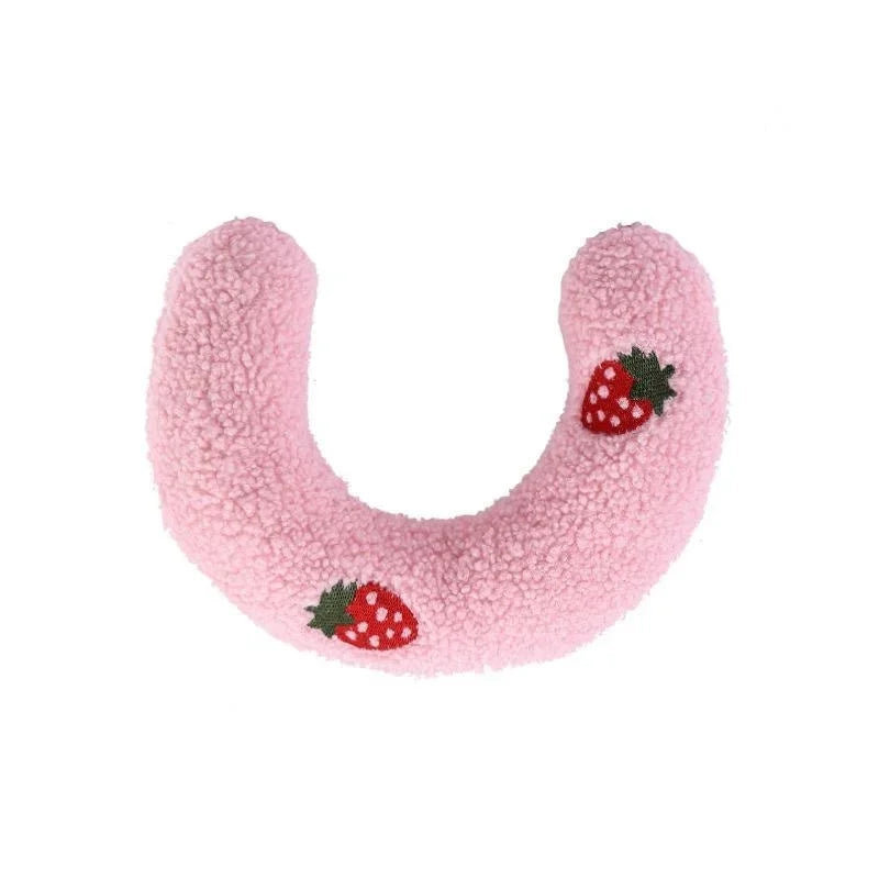 U-Shaped Cat & Kitten Sleeping Pillow — Soft Pet Bed Pillow Toy for Small Cats & Dogs